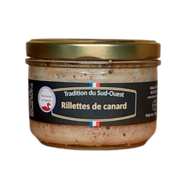 Rillettes 100% canard Lot et Garonne Conserverie artisanale Regaud