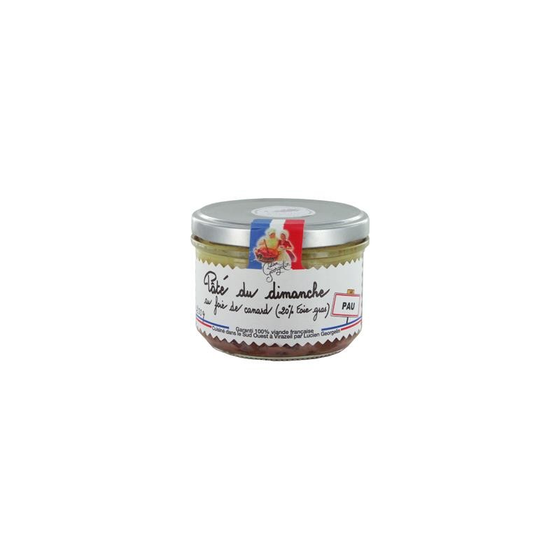 Pâté du dimanche 20% Foie gras 200gr Viande Fr par Lucien Georgelin