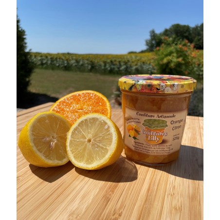 Confiture d'orange et citron par les Confitures de Lilly en Dordogne dans le Périgord.