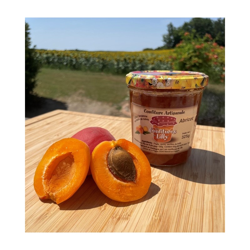 Confiture d'abricot les confitures de Lilly en Dordogne ans le Périgord