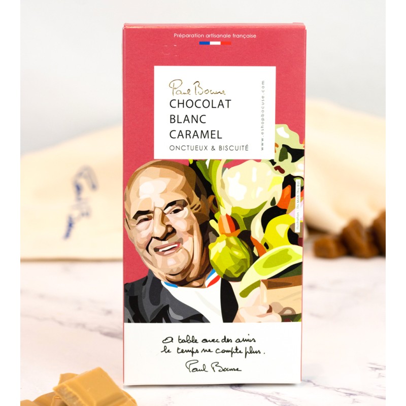 Tablette de chocolat Paul Bocuse Chocolat blanc caramel 100gr