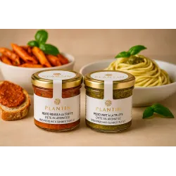 Duo de pestos à la truffe Plantin – pesto rouge et pesto vert 90g