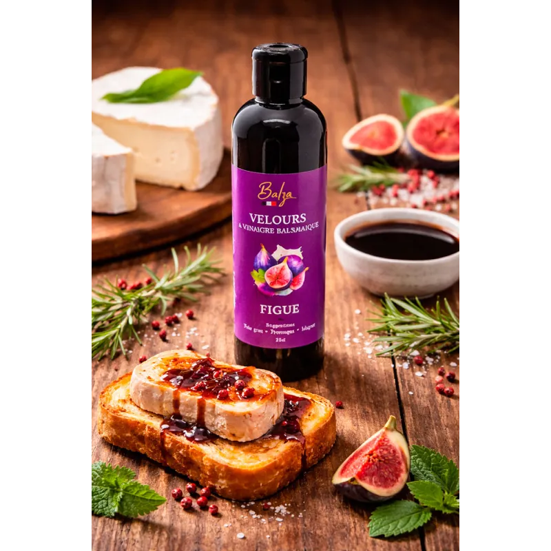 Velours crème de vinaigre Balsamique Figue 25cl fabrication artisanale Française