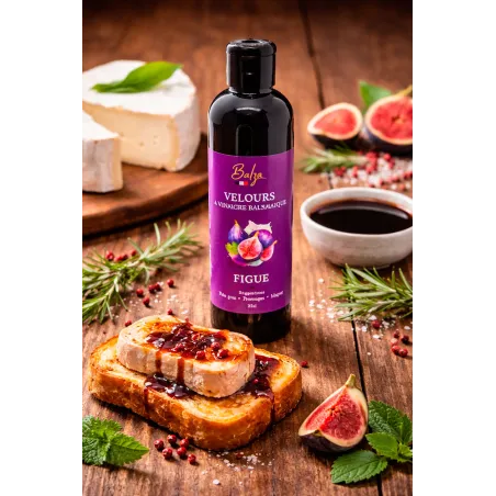 Velours crème de vinaigre Balsamique Figue 25cl fabrication artisanale Française