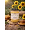 Miel de tournesol du Périgord 260g Apisphère – pot en verre artisanal au cœur d’un champ de tournesols