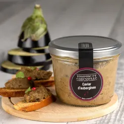 Caviar d'aubergine artisanal à l'huile d'olive 190g - Tartinable méditerranéen français