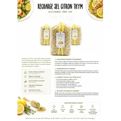 Recharge Sel Citron Thym 300g Atelier du Sel Camargue artisanal