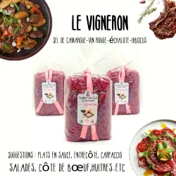 Recharge Sel Le Vigneron 300g Atelier du Sel Camargue au vin rouge et échalotes