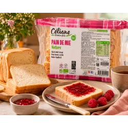 Pain de mie nature bio sans gluten Céliane 2 x 200 g moelleux pour sandwichs et tartines