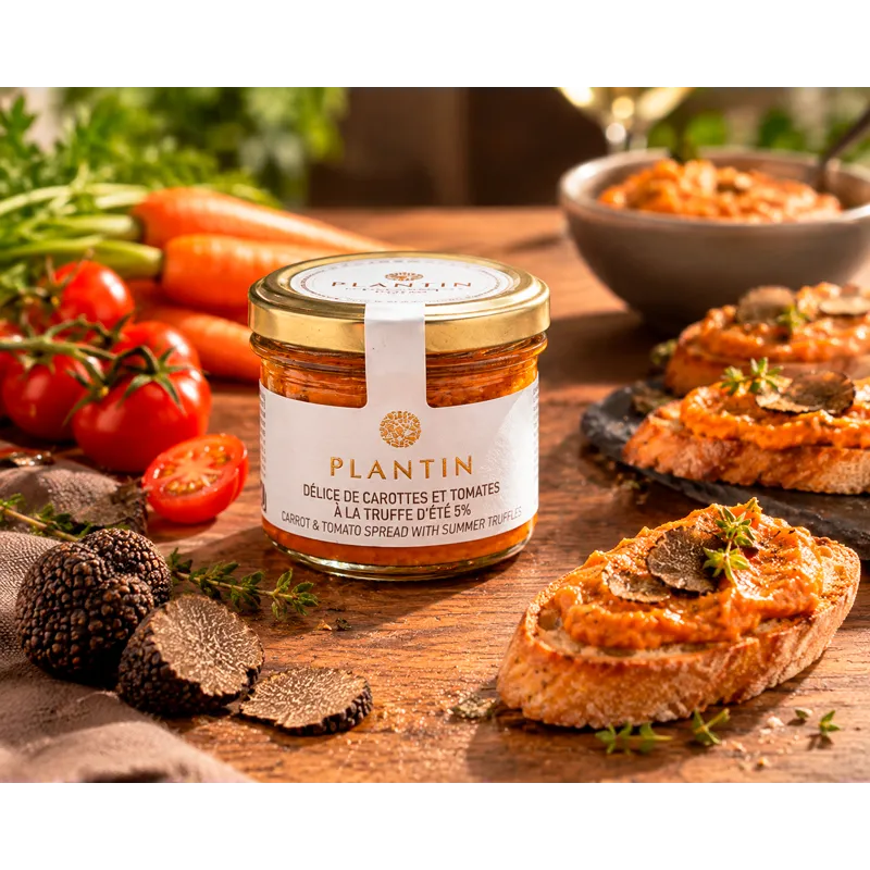 Délice de carottes et de tomates à la truffe d’été Plantin