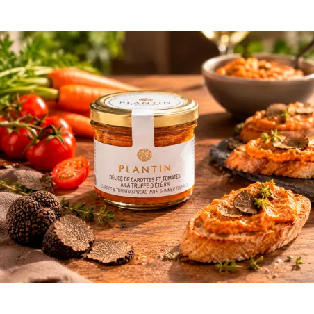 Délice de carottes et de tomates à la truffe d’été Plantin