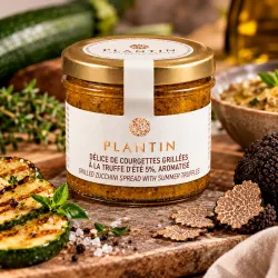 Délice de courgettes grillées à la truffe d’été 5 % Maison Plantin, verrine de 100 g