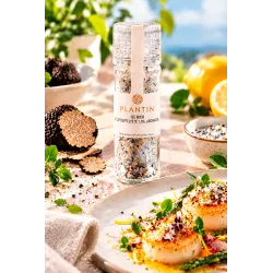 Moulin de sel bleu de Perse à la truffe d’été 1,5% Maison Plantin 100 g