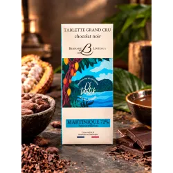 Tablette de chocolat noir cru 72 % Martinique Rivière-Pilote Bernard Loiseau 90 g