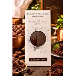 Tablette grand cru de chocolat noir Pérou 70 % bio Bernard Loiseau 90 g