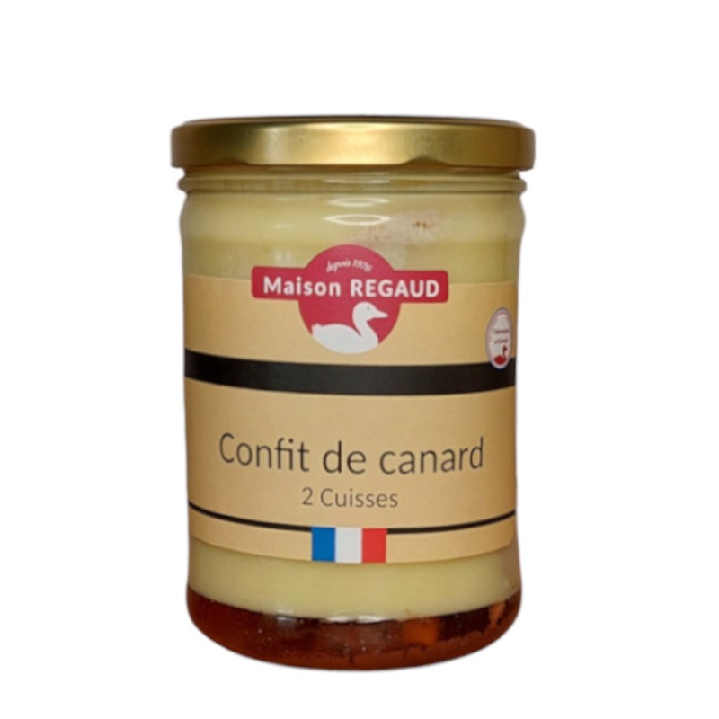 Cuisses de canard confites (2 cuisses) 750g Lot et Garonne Conserverie artisanale Regaud