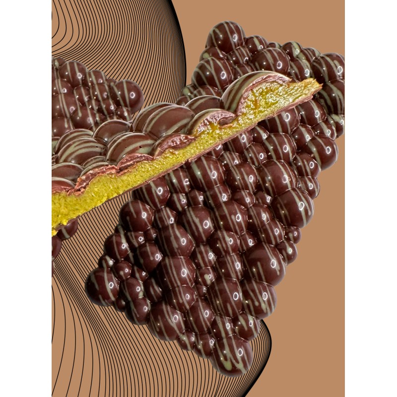 Mini tablette chocolat noir pistache d'iran sans sucres ajoutés