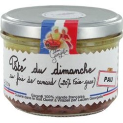 Pâté du dimanche 20% Foie gras 200gr Viande Fr par Lucien Georgelin
